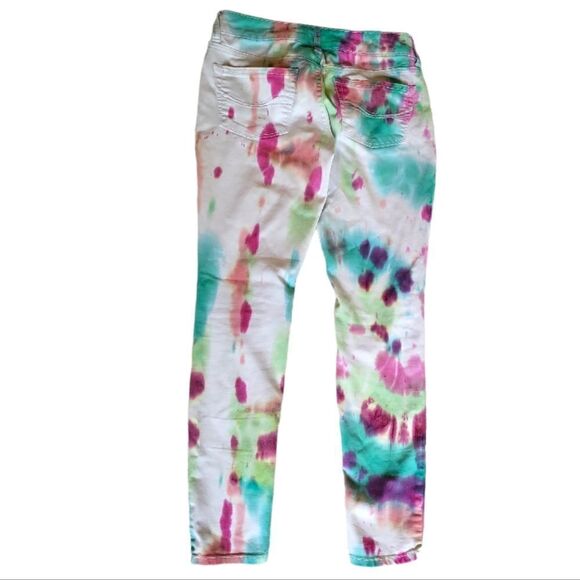 SO Clorful Pastel Tie Dyed‎ Low Rise Jeggings Pants Jeans Size 5 - Picture 3 of 9